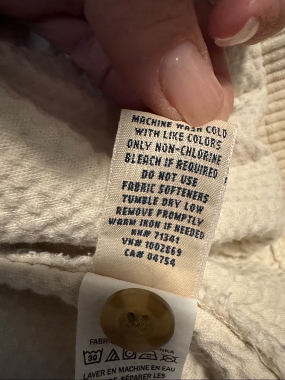 L.L.Bean VTG wide whale Corduroy cream Shirt Jacket Shacket Womens plus Sz 3X - Picture 12 of 12